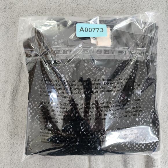 Vintage Robbie Bee Woman Jacket 24W Black Velvet Snakeskin Button Up Stretch - Picture 7 of 7